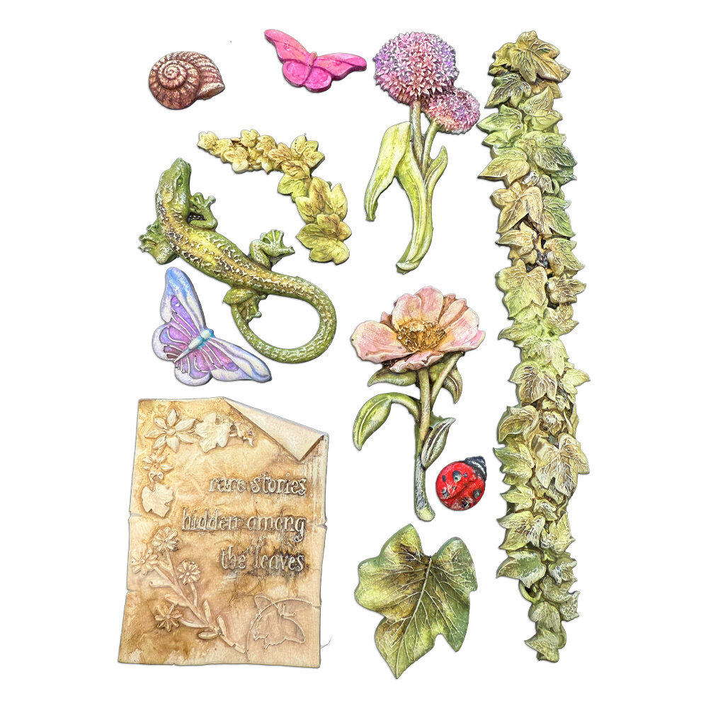 Stamperia All Around A5 Silicon Mould Flowers and Leaves (KACMA611)
