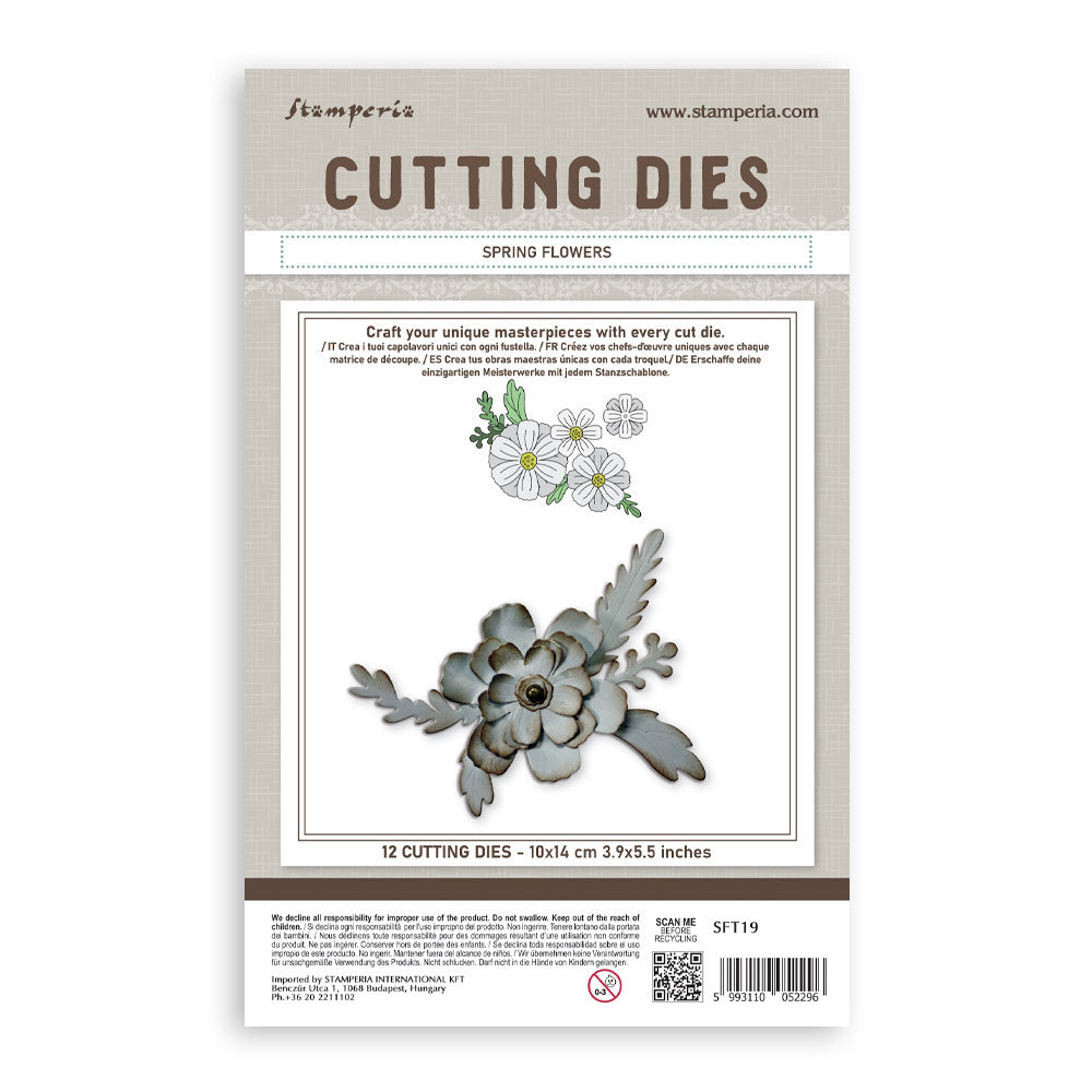 Stamperia All Around Cutting Dies A6 Spring Flowers (SFT19) Stamperia All Around Cutting Dies A6 Spring Flowers (SFT19)
