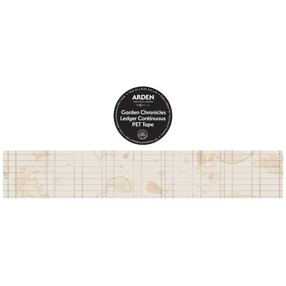 Arden Creative Studio PRE-ORDER Garden Chronicles Ledger Continuous Kiss-Cut PET Tape (ACSCT0007) Arden Creative Studio PRE-ORDER Garden Chronicles Ledger Continuous Kiss-Cut PET Tape (ACSCT0007)