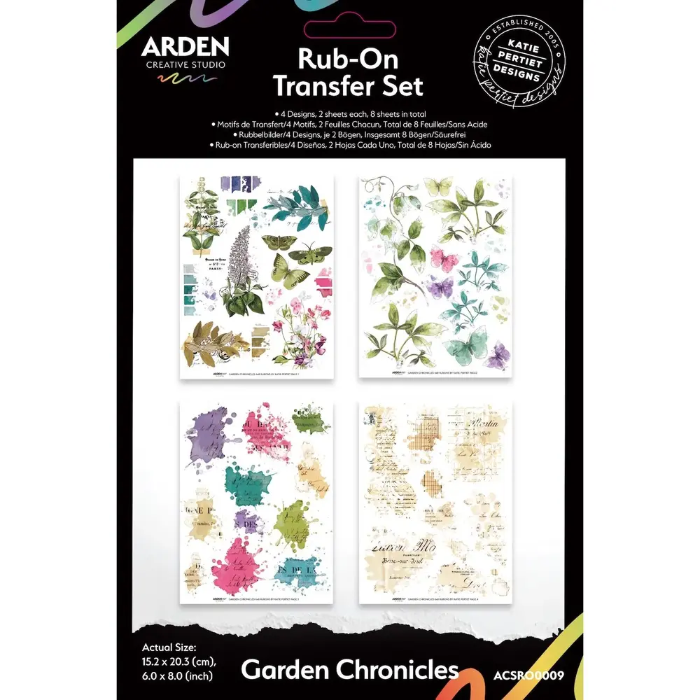 Arden Creative Studio PRE-ORDER Garden Chronicles 6x8 Inch Rub-On Transfer Set (ACSRO0009) Arden Creative Studio PRE-ORDER Garden Chronicles 6x8 Inch Rub-On Transfer Set (ACSRO0009)