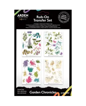 Arden Creative Studio Garden Chronicles 6x8 Inch Rub-On Transfer Set (ACSRO0009)