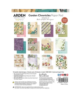 Arden Creative Studio PRE-ORDER Garden Chronicles 6x8 Inch Paper Pad (ACSPP0024) Arden Creative Studio PRE-ORDER Garden Chronicles 6x8 Inch Paper Pad (ACSPP0024)