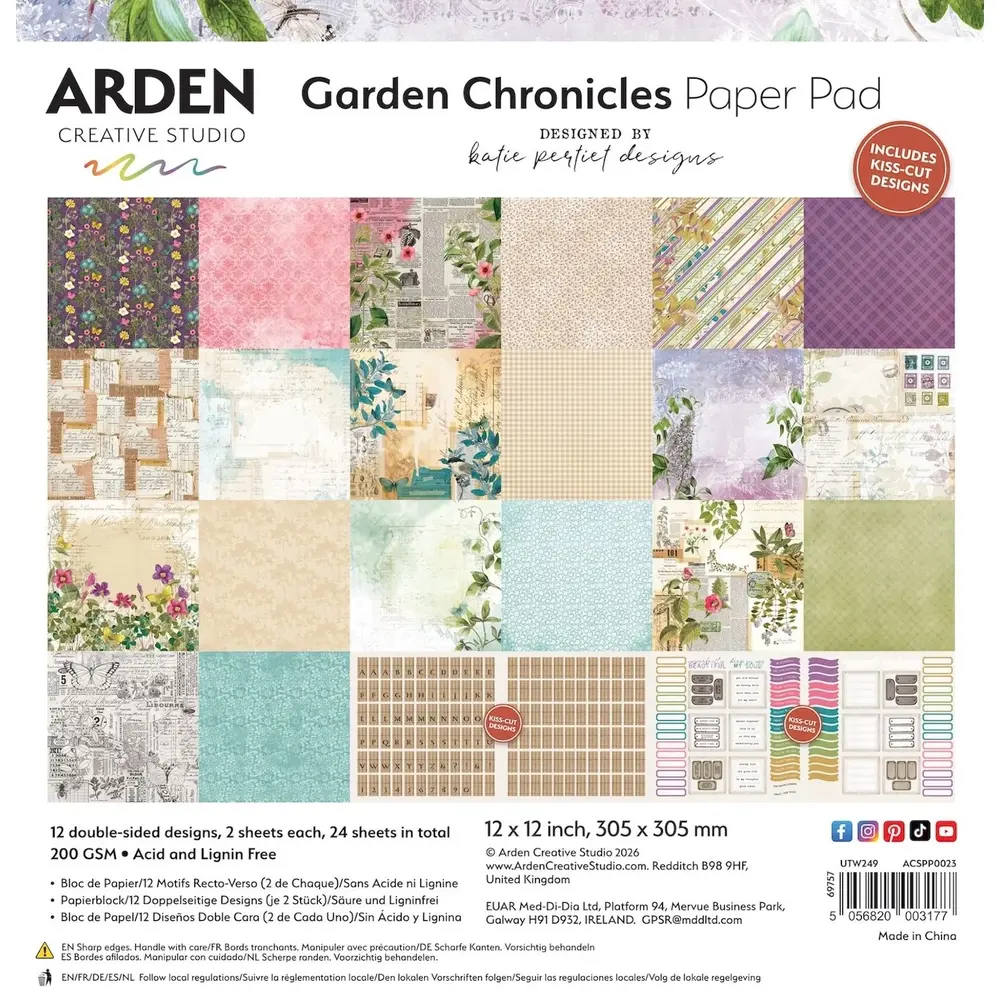 Arden Creative Studio PRE-ORDER Garden Chronicles 12x12 Inch Paper Pad (ACSPP0023)