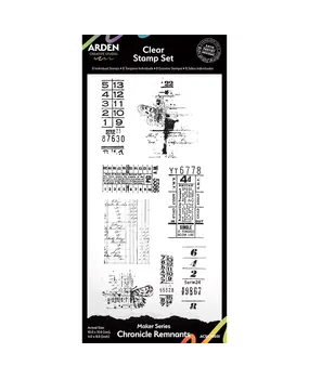 Arden Creative Studio Garden Chronicles Chronicle Remnants 4x8 Inch Clear Stamp Set (ACSCS0031)