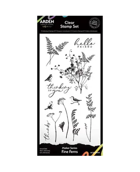 Arden Creative Studio Garden Chronicles Fine Ferns 4x8 Inch Clear Stamp Set (ACSCS0030)
