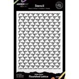 Arden Creative Studio Garden Chronicles Flourished Lattice 6x8 Inch Stencil (ACSST0012)