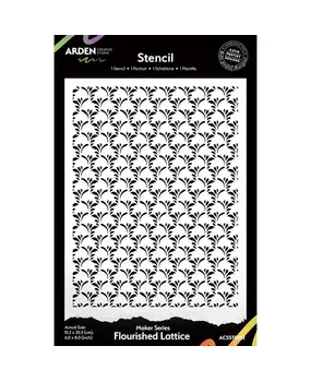Arden Creative Studio Garden Chronicles Flourished Lattice 6x8 Inch Stencil (ACSST0012) Arden Creative Studio Garden Chronicles Flourished Lattice 6x8 Inch Stencil (ACSST0012)