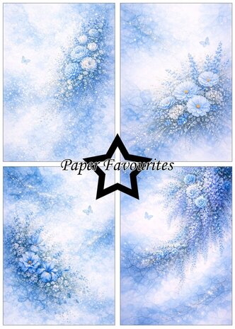 Paper Favourites Alcohol Ink Blue Sky Cascade A5 Paper Pack (PFA221)