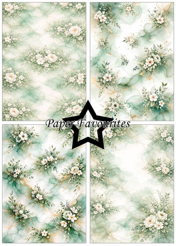 Paper Favourites Alcohol Ink Olive Breeze A5 Paper Pack (PFA223)
