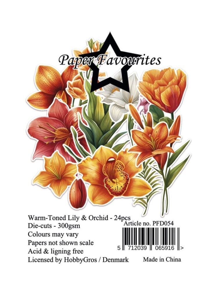 Paper Favourites Die-Cuts Warm-Toned Lily & Orchid (PFD054)