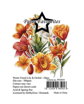 Paper Favourites Die-Cuts Warm-Toned Lily & Orchid (PFD054)