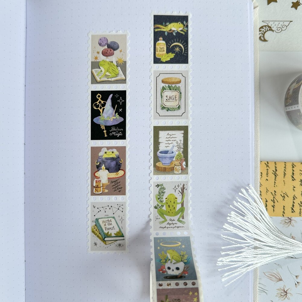 Lettoon Green Witch Stamps Washi Tape 25mm