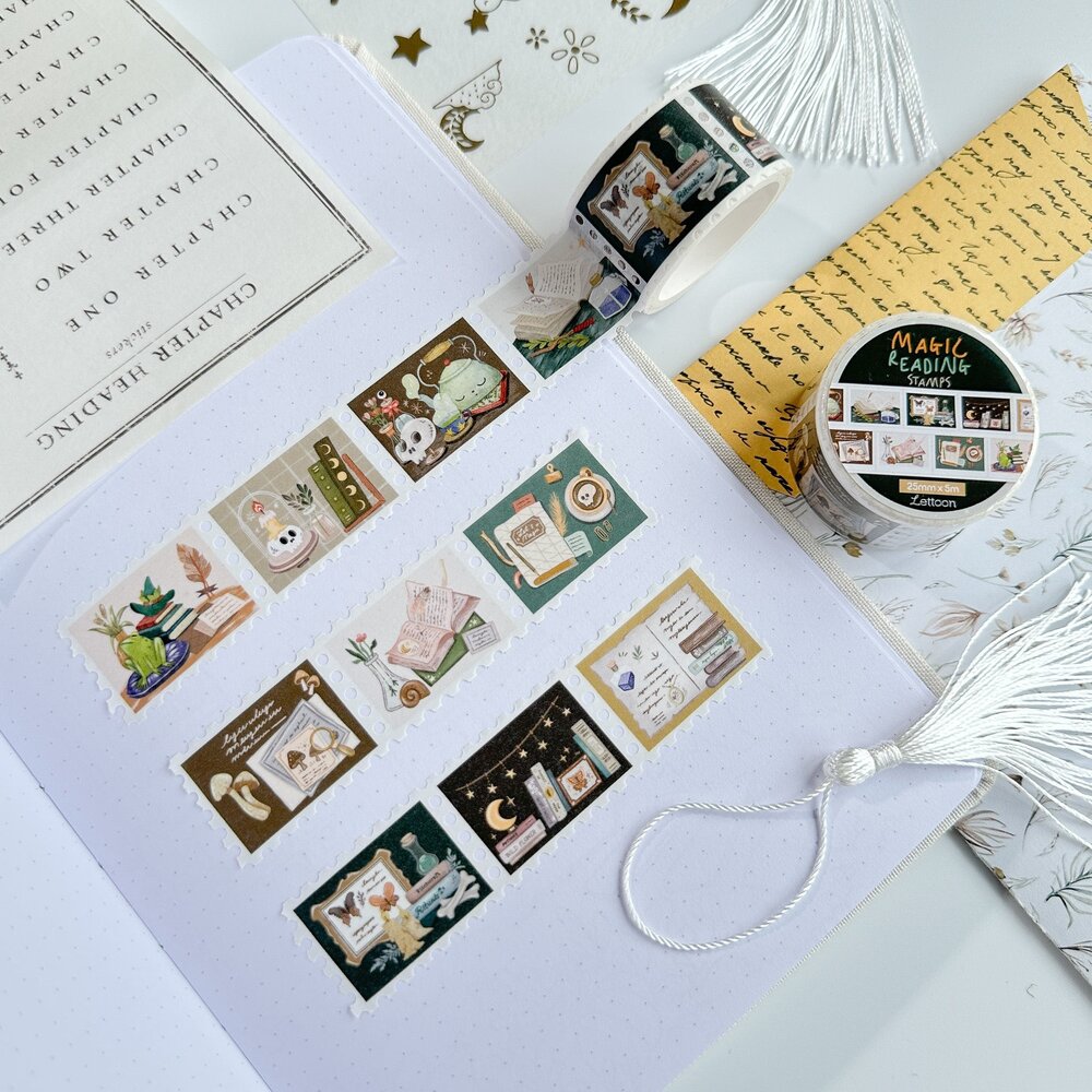 Lettoon Magic Reading Stamps Washi Tape 25mm