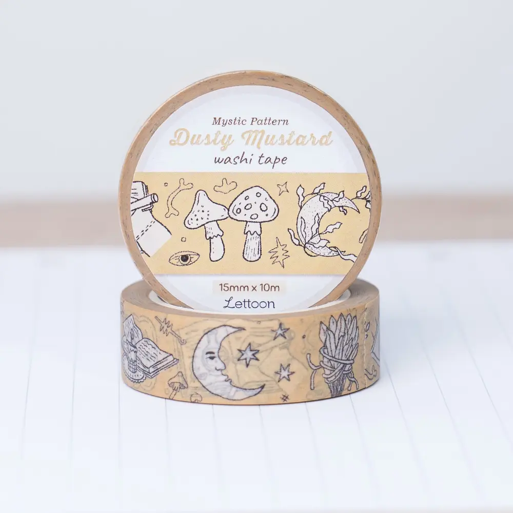 Lettoon Dusty Mustard Washi Tape 15mm