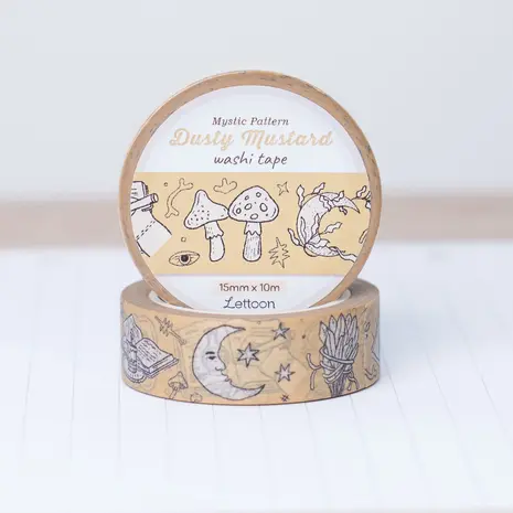 Lettoon Dusty Mustard Washi Tape 15mm