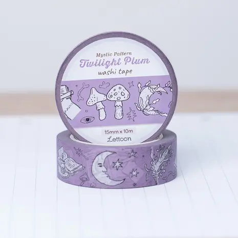 Lettoon Twilight Plum Washi Tape 15mm