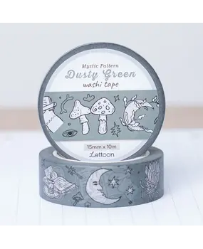 Lettoon Dusty Green Washi Tape 15mm