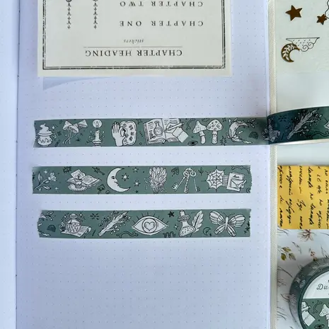Lettoon Dusty Green Washi Tape 15mm