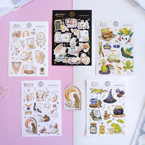 Lettoon Journal in a Magical Time Sticker Sheet