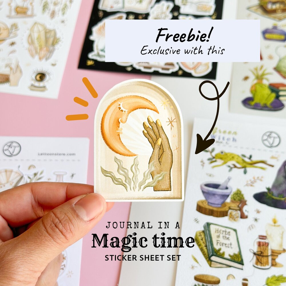 Lettoon Journal in a Magical Time Sticker Sheet