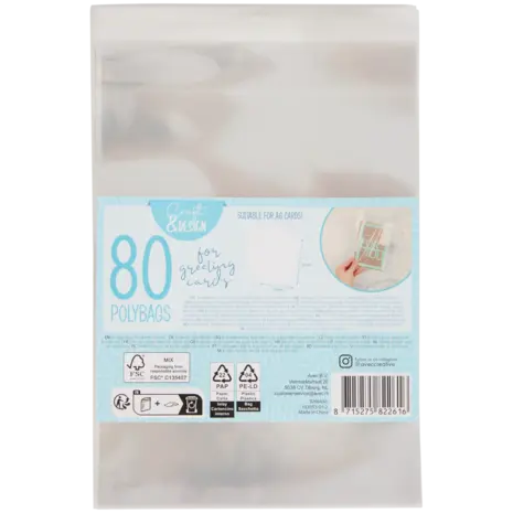 Craft & Design Polybags for Greeting Cards A6 (3206636) Craft & Design Polybags for Greeting Cards A6 (3206636)