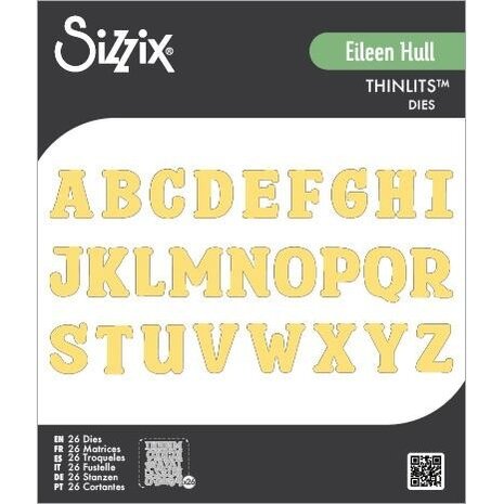 Sizzix PRE-ORDER Eileen Hull Thinlits Die Set Nora Alphabet (667065)