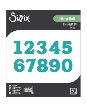 Sizzix PRE-ORDER Eileen Hull Thinlits Die Set Nora Numbers (667066)