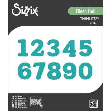 Sizzix PRE-ORDER Eileen Hull Thinlits Die Set Nora Numbers (667066)