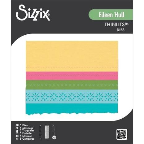 Sizzix PRE-ORDER Eileen Hull Thinlits Die Set Page Edges (667067)