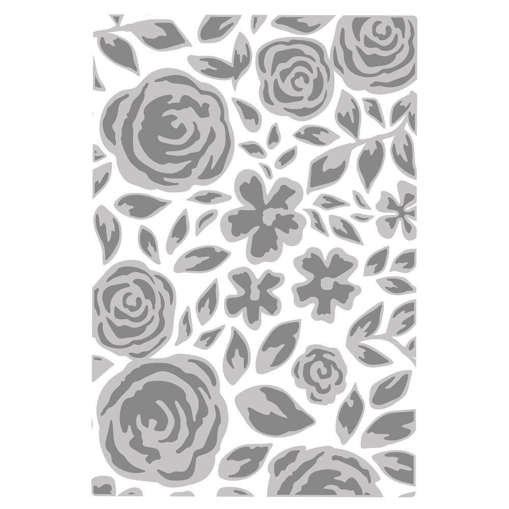 Sizzix PRE-ORDER Eileen Hull Multi-Level Textured Impressions Watercolor Bouquet (667069)