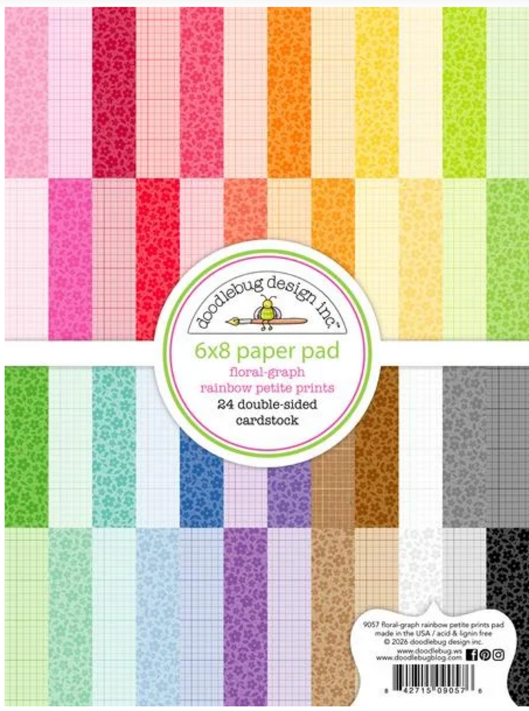 Doodlebug Design Inc. Floral-Graph Rainbow 6x8 Inch Petite Prints Paper Pad (9057) Doodlebug Design Inc. Floral-Graph Rainbow 6x8 Inch Petite Prints Paper Pad (9057)