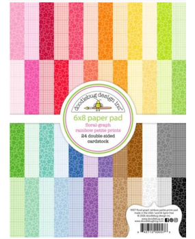 Doodlebug Design Inc. PRE-ORDER Floral-Graph Rainbow 6x8 Inch Petite Prints Paper Pad (9057)