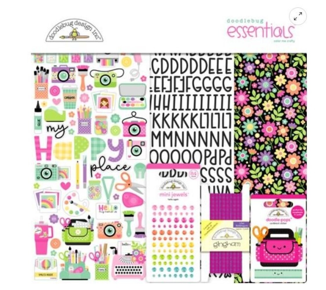 Doodlebug Design Inc. Color Me Crafty 12x12 Inch Essentials Kit (9113) Doodlebug Design Inc. Color Me Crafty 12x12 Inch Essentials Kit (9113)