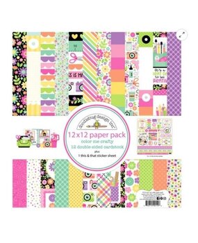 Doodlebug Design Inc. PRE-ORDER Color Me Crafty 12x12 Inch Paper Pack (9110)