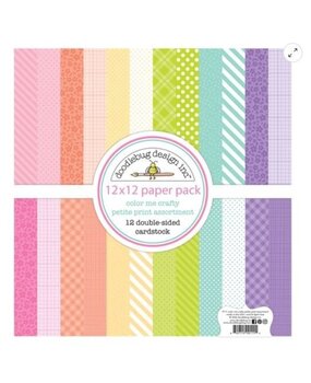 Doodlebug Design Inc. PRE-ORDER Color Me Crafty 12x12 Inch Petite Prints Paper Pack (9111)
