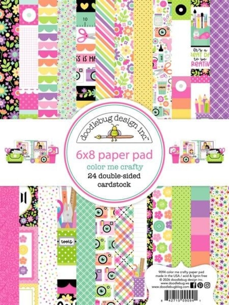 Doodlebug Design Inc. Color Me Crafty 6x8 Inch Paper Pad (9094) Doodlebug Design Inc. Color Me Crafty 6x8 Inch Paper Pad (9094)