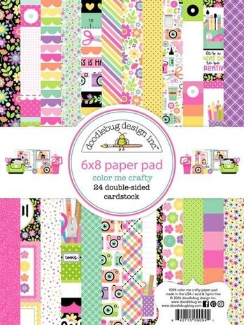 Doodlebug Design Inc. Color Me Crafty 6x8 Inch Paper Pad (9094) Doodlebug Design Inc. Color Me Crafty 6x8 Inch Paper Pad (9094)