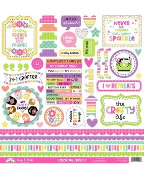 Doodlebug Design Inc. PRE-ORDER Color Me Crafty This & That Stickers (9096)