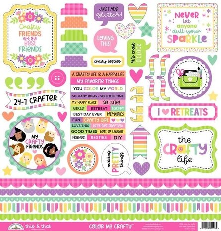 Doodlebug Design Inc. Color Me Crafty This & That Stickers (9096) Doodlebug Design Inc. Color Me Crafty This & That Stickers (9096)