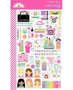 Doodlebug Design Inc. PRE-ORDER Color Me Crafty Mini Icons Stickers (9076)