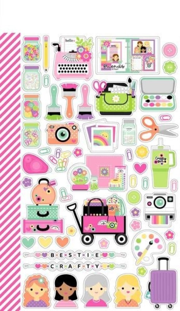 Doodlebug Design Inc. Color Me Crafty Mini Icons Stickers (9076)
