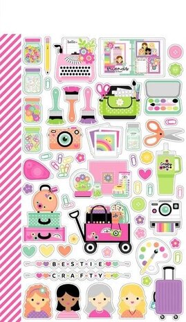 Doodlebug Design Inc. Color Me Crafty Mini Icons Stickers (9076)