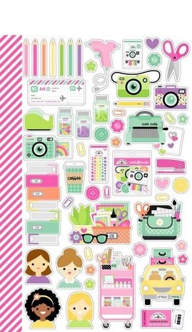 Doodlebug Design Inc. Color Me Crafty Mini Icons Stickers (9076)