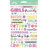 Doodlebug Design Inc. PRE-ORDER Color Me Crafty Puffy Words Stickers (9078)