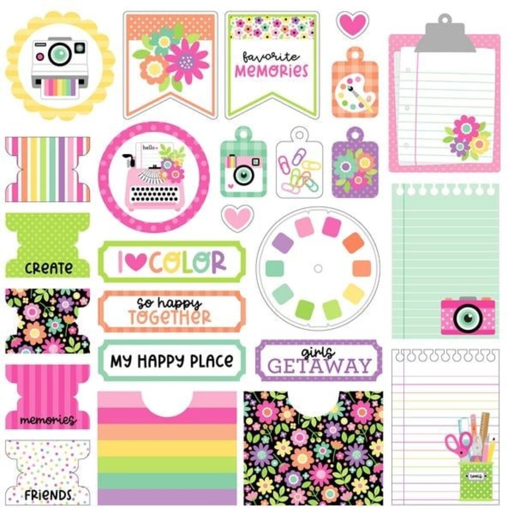 Doodlebug Design Inc. Color Me Crafty Bits & Pieces (9092)