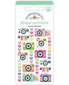 Doodlebug Design Inc. PRE-ORDER Color Me Crafty Love The Memories Shape Sprinkles (9064)
