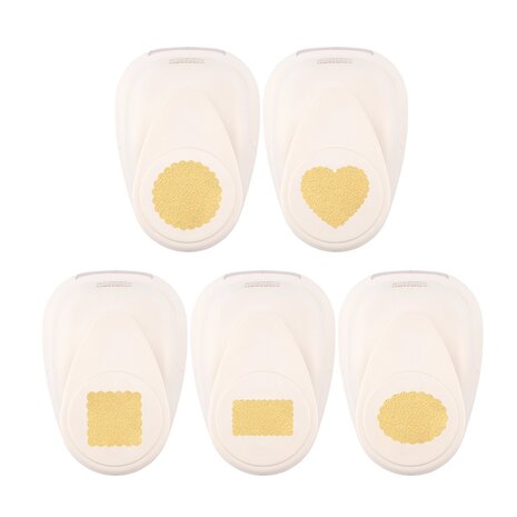 Vaessen Creative Figuurpons Set Basisvormen Geschulpt (5pcs) (2137-224)