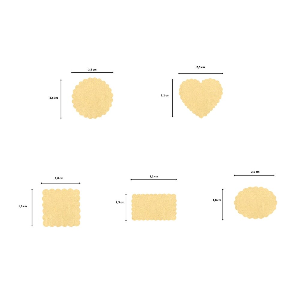 Vaessen Creative Figuurpons Set Basisvormen Geschulpt (5pcs) (2137-224)