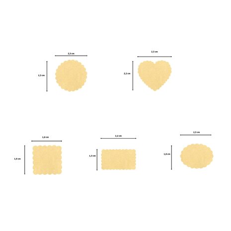 Vaessen Creative Figuurpons Set Basisvormen Geschulpt (5pcs) (2137-224)