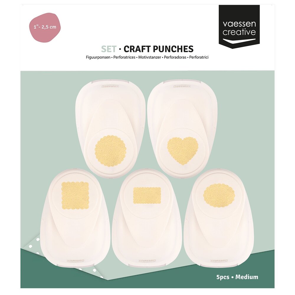 Vaessen Creative Figuurpons Set Basisvormen Geschulpt (5pcs) (2137-224)